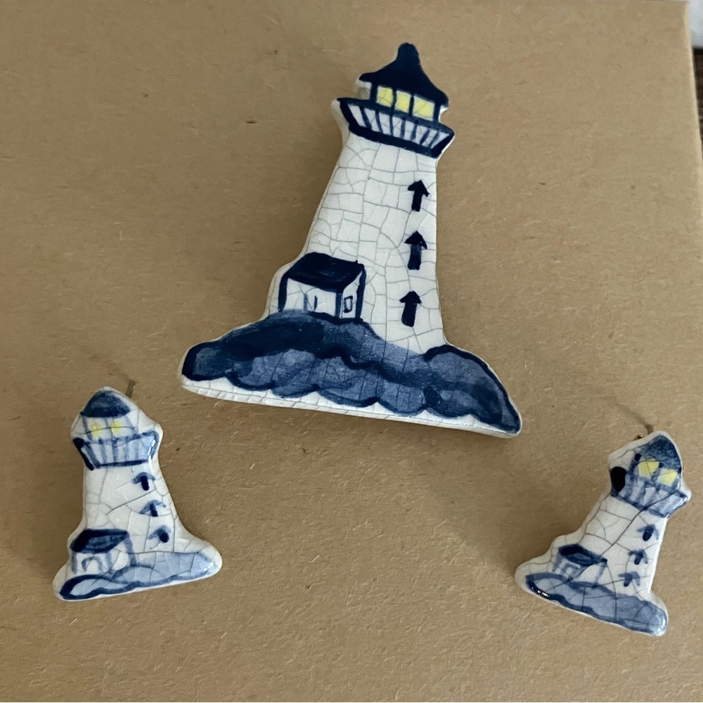 ORIGINAL- One of a Kind Pin and Earrings set